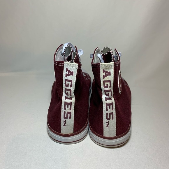 Texas A&M Aggies Men’s Burgundy High Top Sneakers Size 11 - Picture 6 of 8